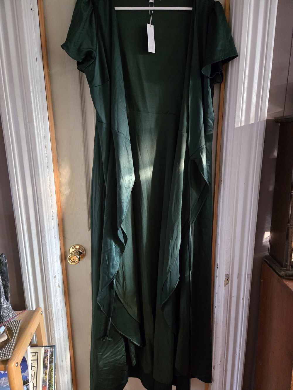 Baltic Born Deep Forest Green Ruffle Maxi Dress